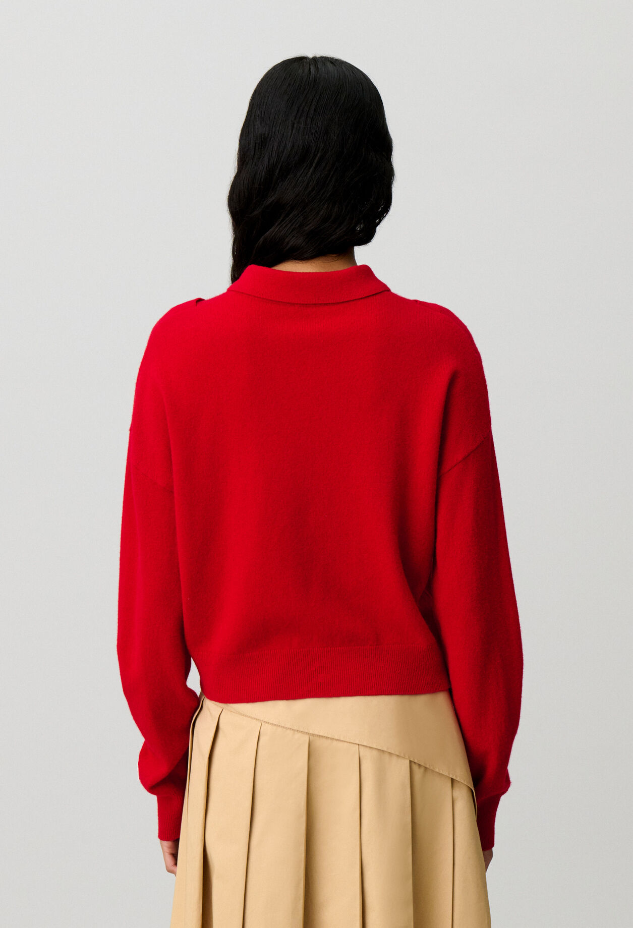Jersey cuello pico de lana