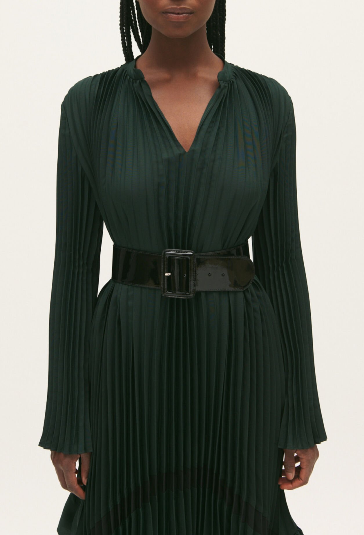 Vestido midi plisado