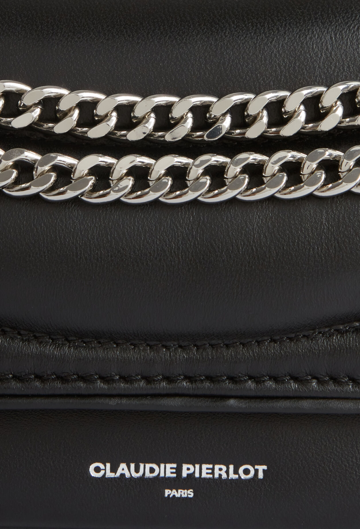 Bolso Angelina de cuero negro acolchado