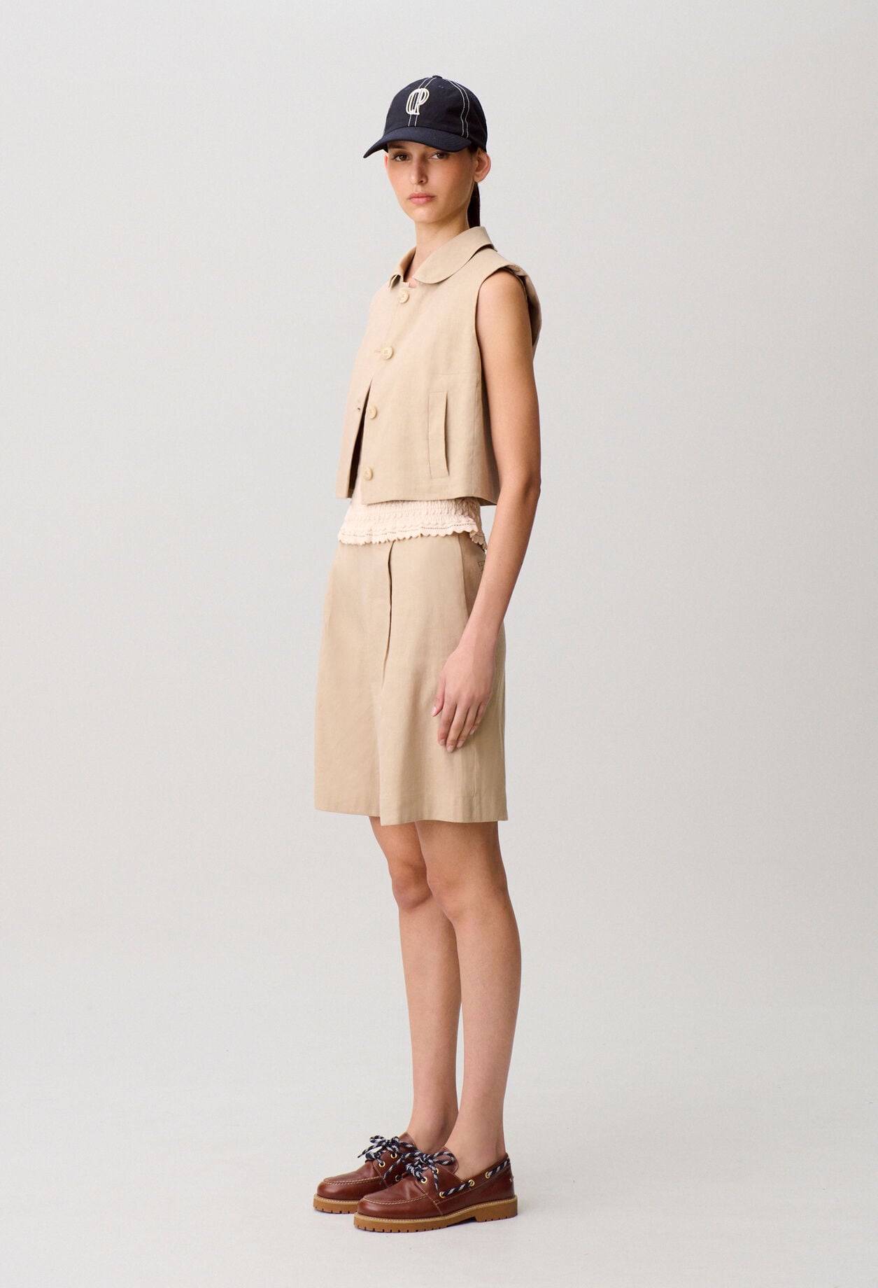 Blazer corto de lino