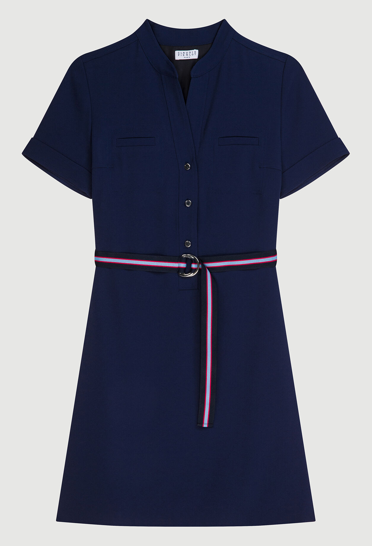 Vestido corto con cinturón