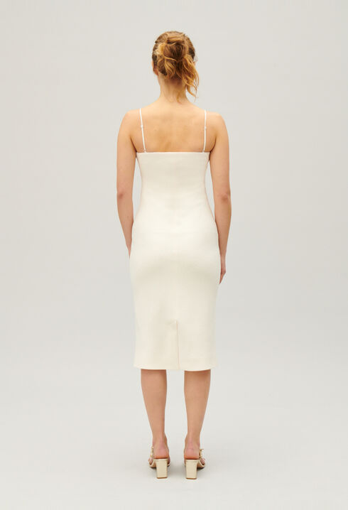 Vestido de tubo corto crudo