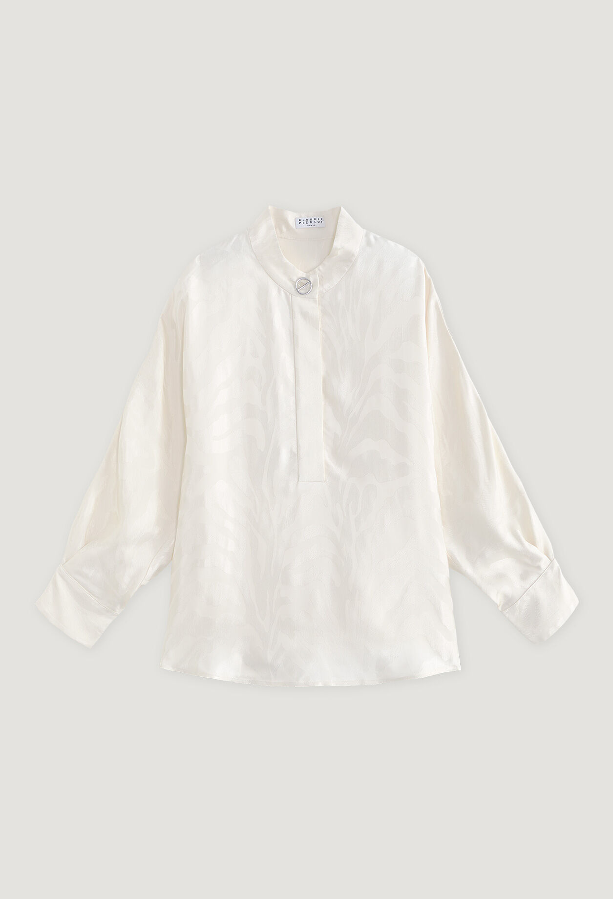 Blusa satinada color crudo