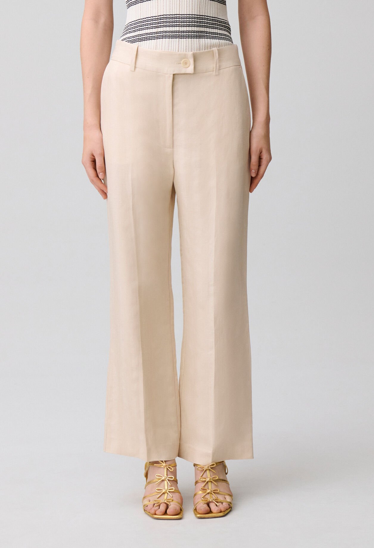 Pantal&oacute;n fluido de lino