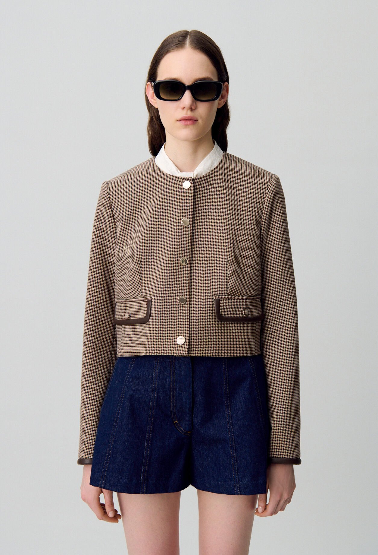 Chaqueta de corte recto y corto