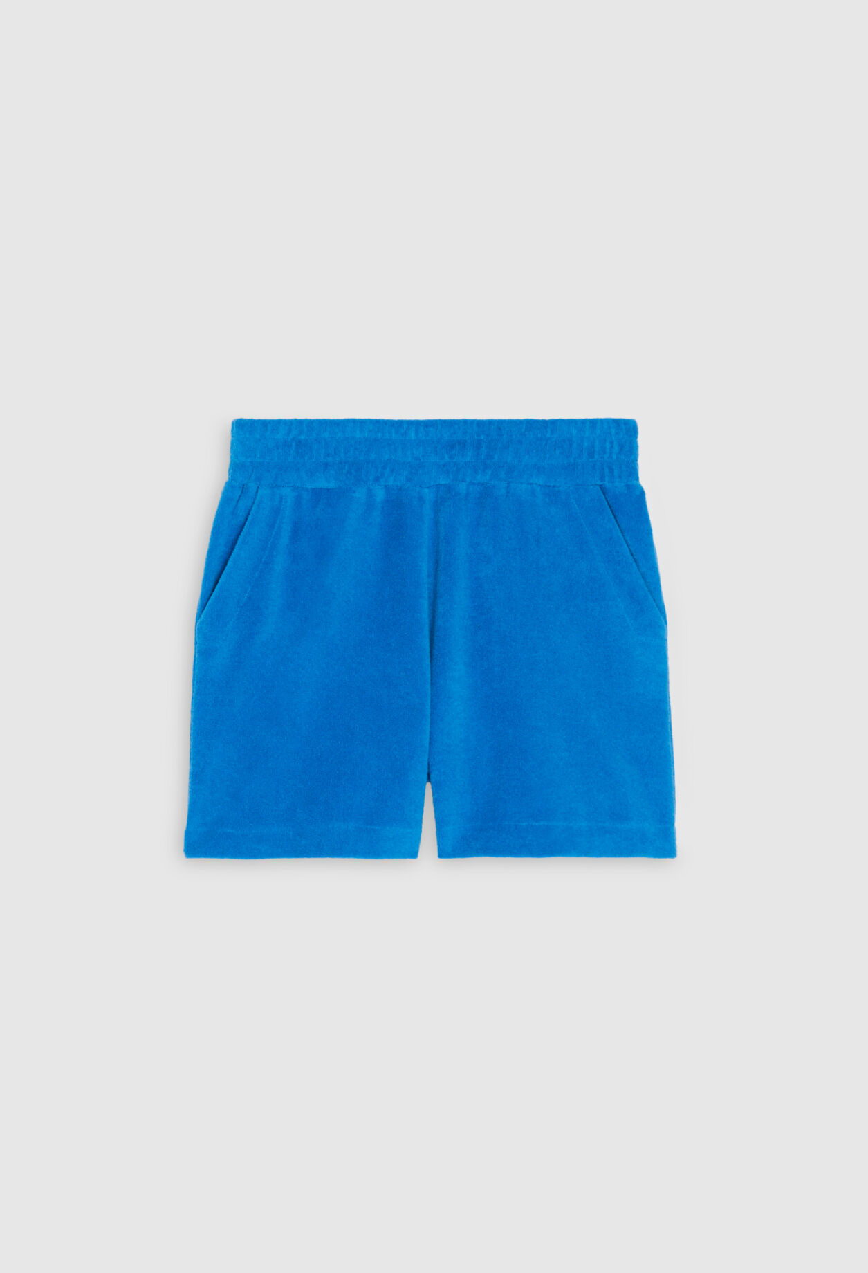 Pantalon corto de felpa azul