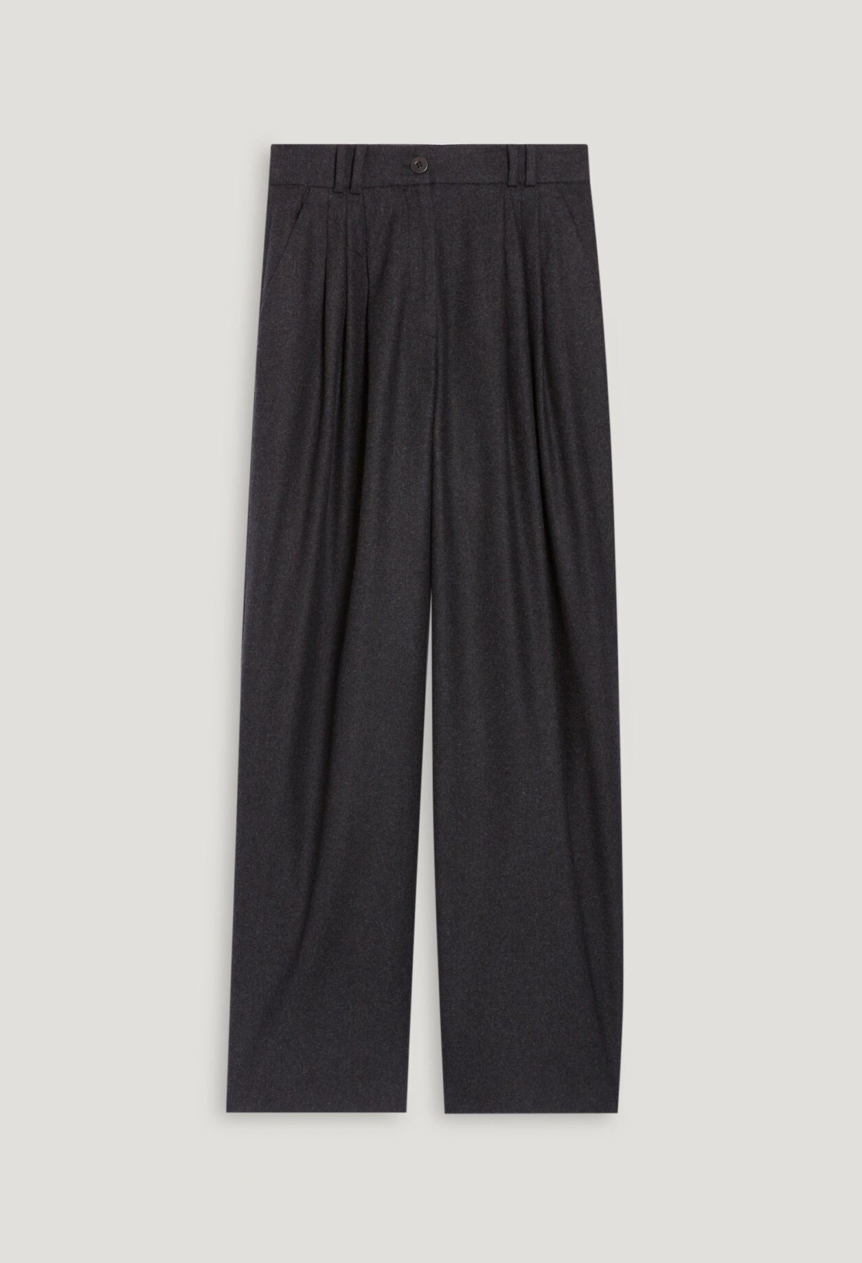 Pantalón ancho gris chiné