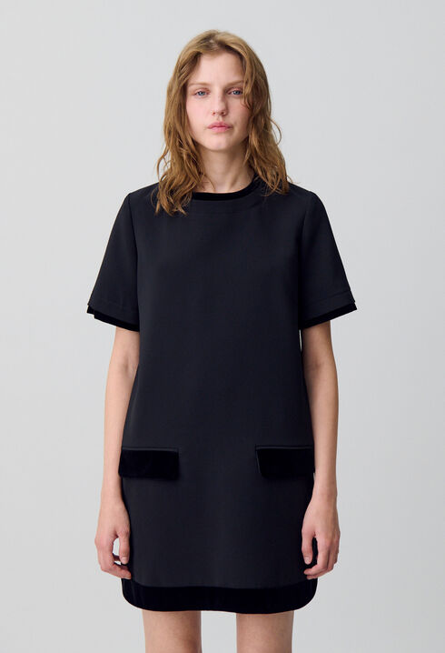 Vestido corto de terciopelo