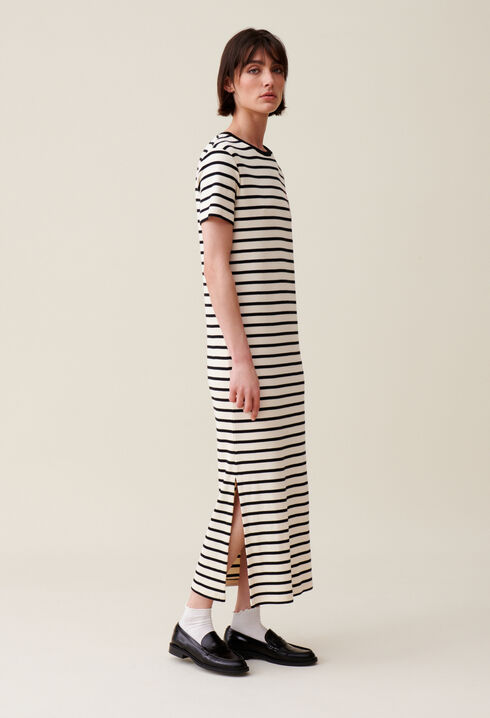 Vestido Jean Toto a rayas midi