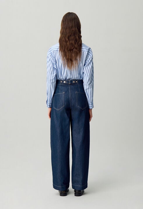 Vaquero de denim índigo recto