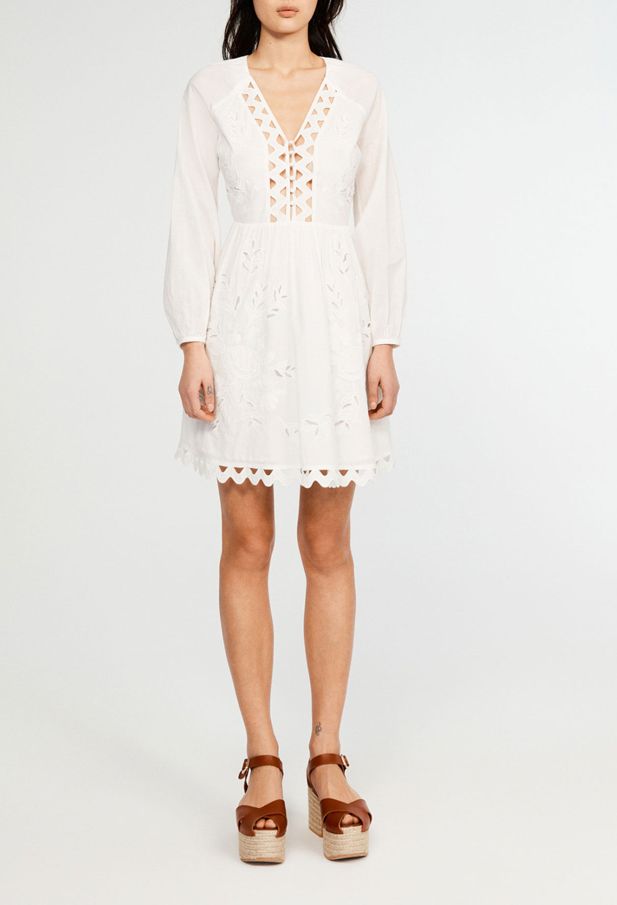 Vestido blanco calado
