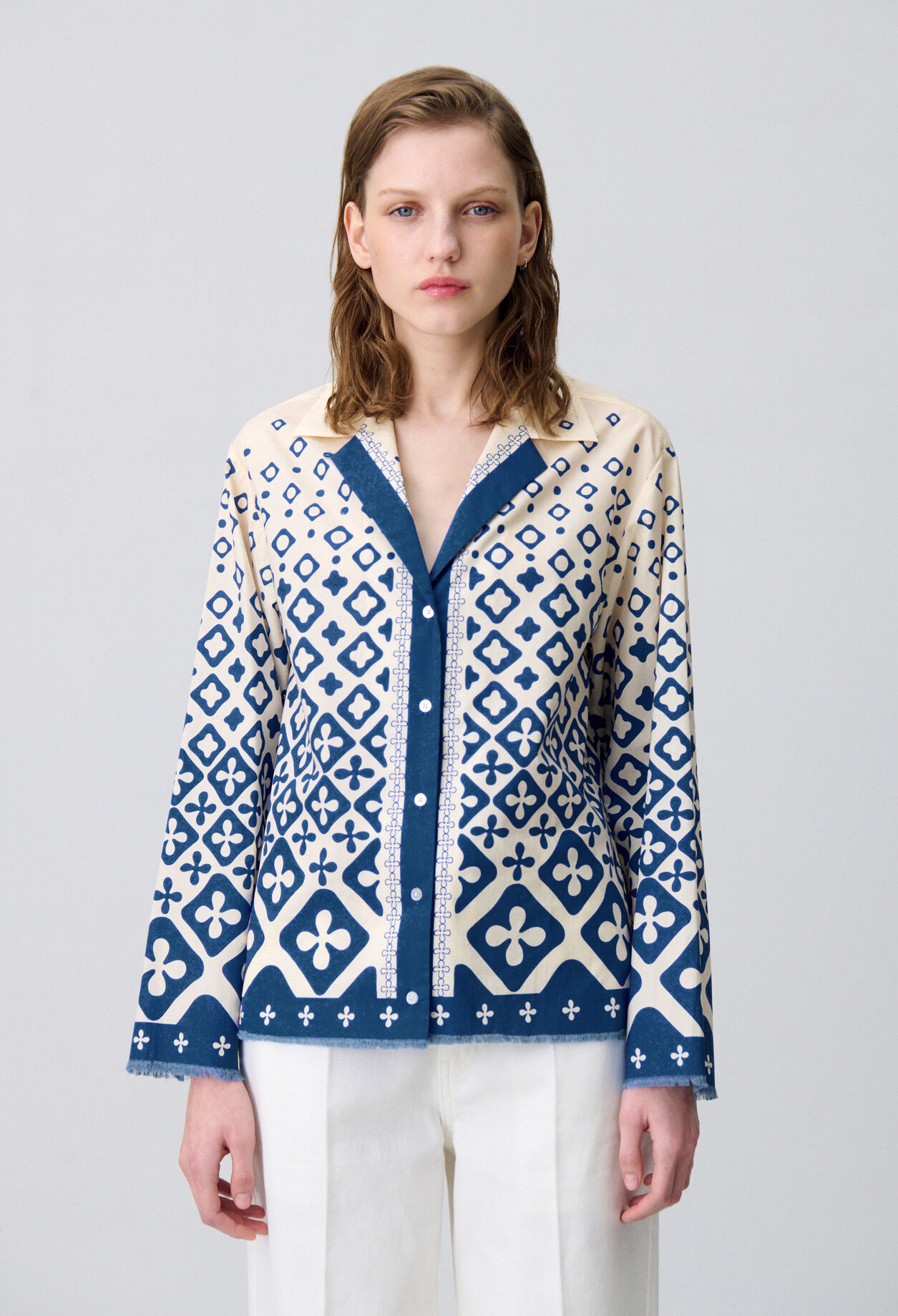 Camisa fluida estampada
