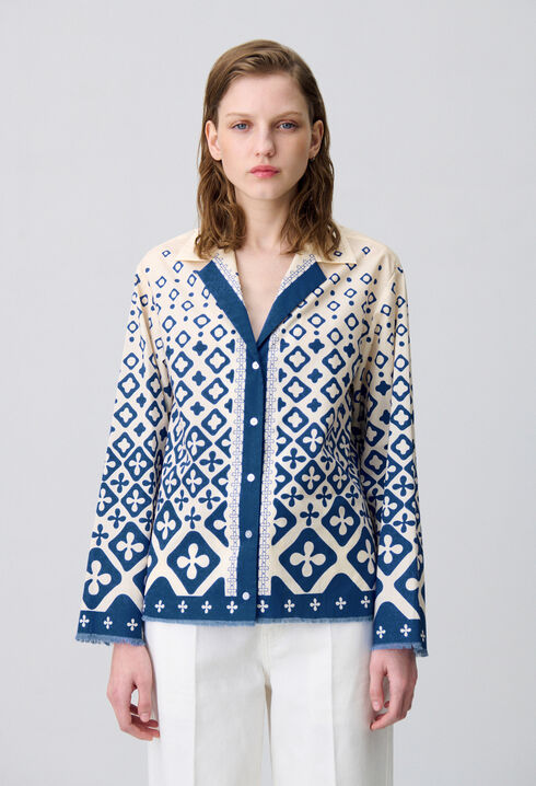 Camisa fluida estampada