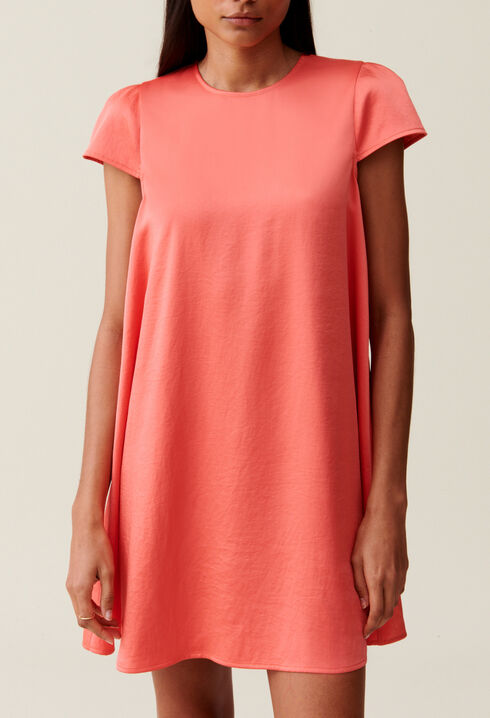 Vestido corto babydoll mandarina