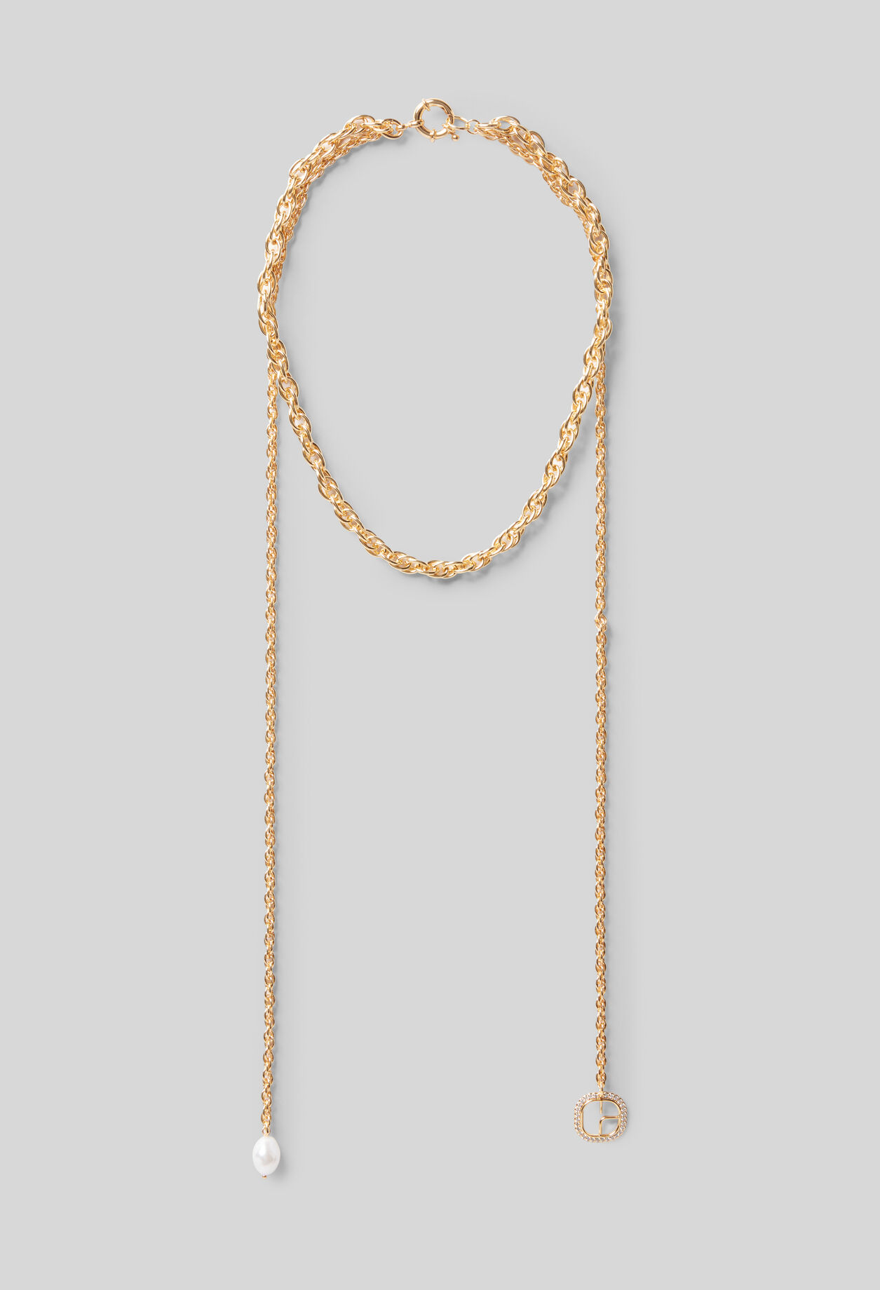 Collar doble cadena perla