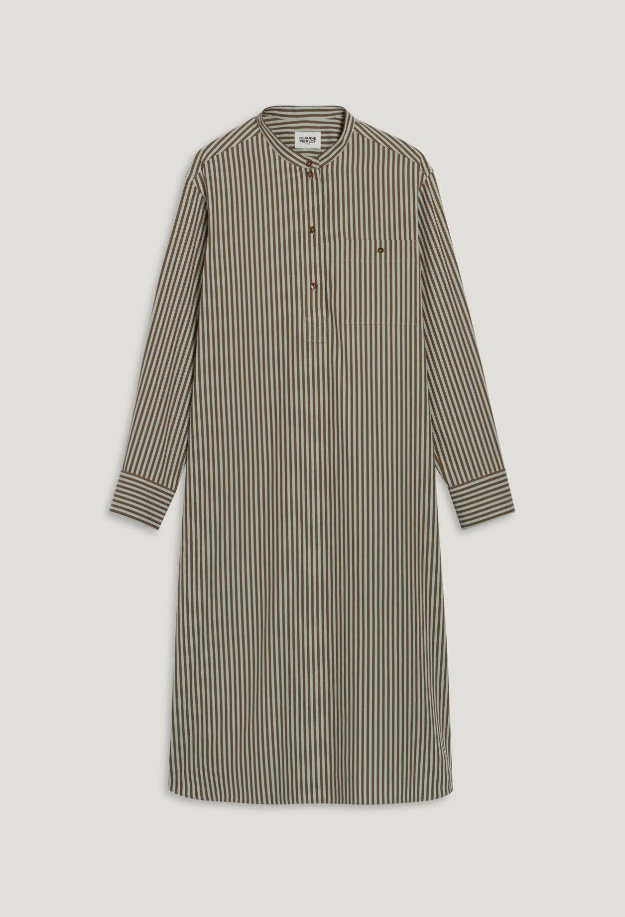 Vestido largo a rayas verdes