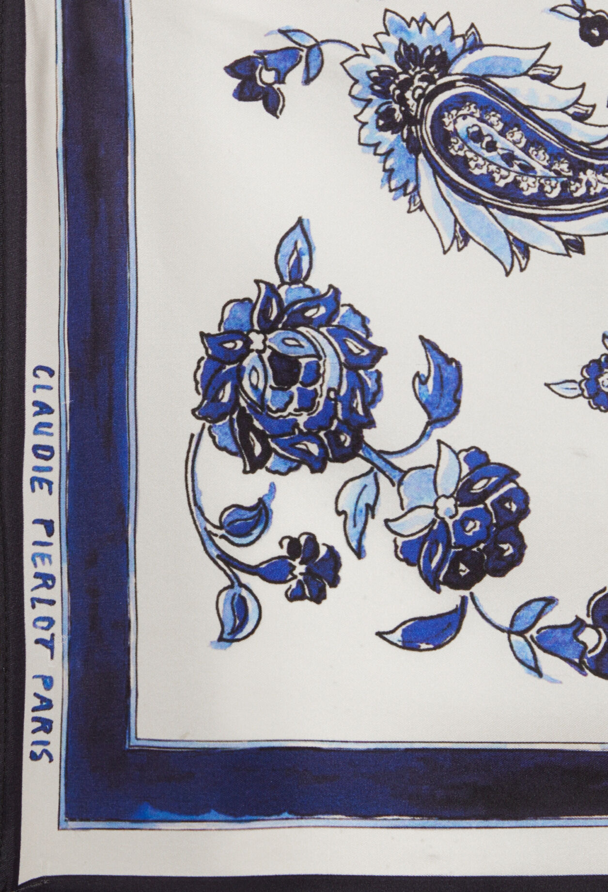 Pañuelo azul oscuro seda