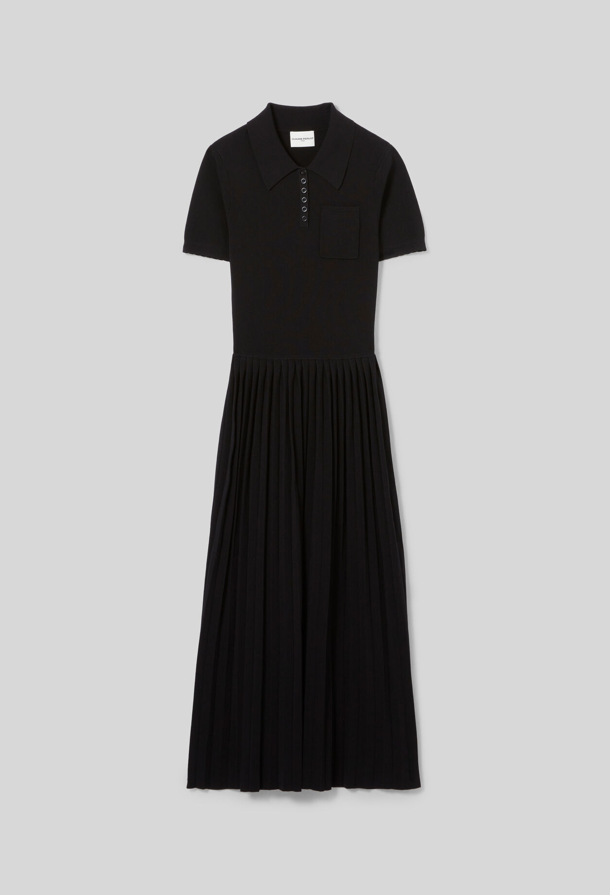 Vestido midi de punto fino