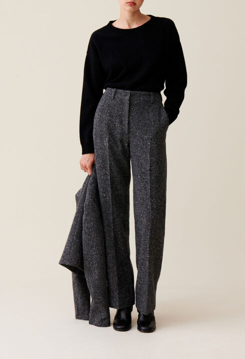 Pantal&oacute;n de traje gris de lana