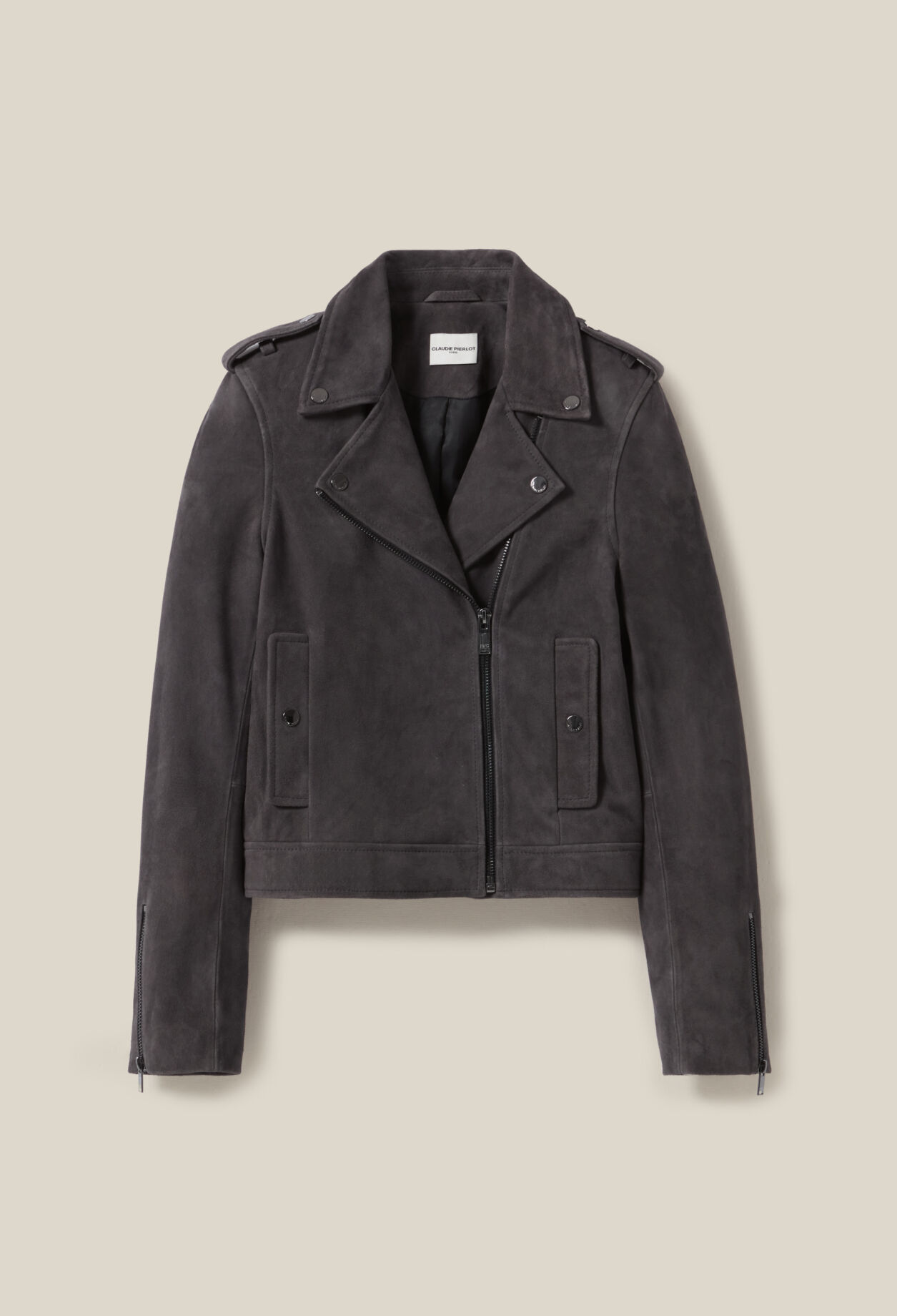 Chaqueta biker de ante