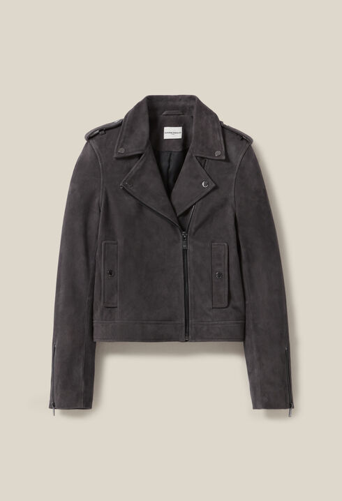 Chaqueta biker de ante