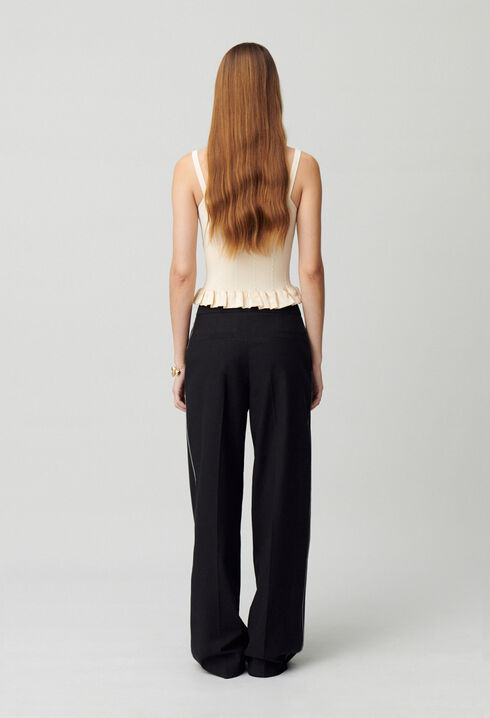 Pantalón recto ancho