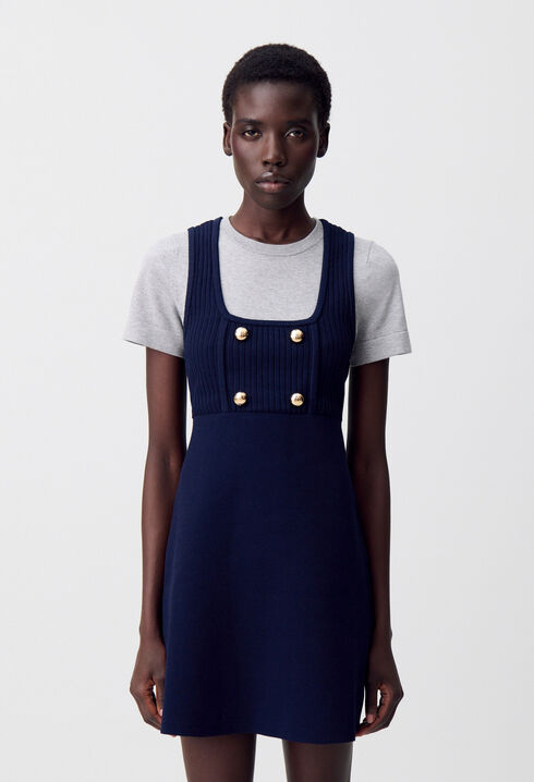 Vestido de punto corto camiseta