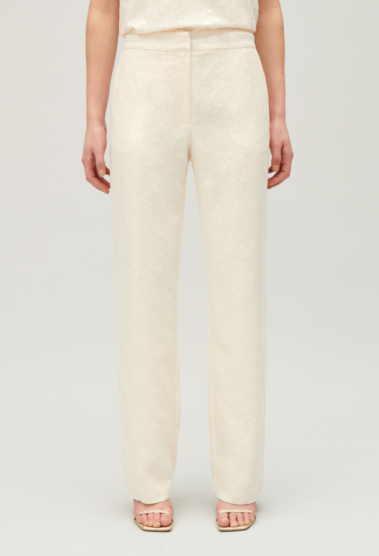 Pantalón de lentejuelas crudo