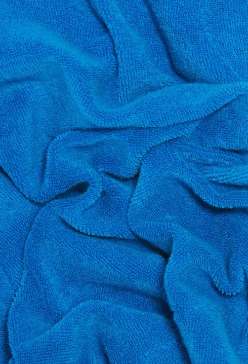 Pantalon corto de felpa azul