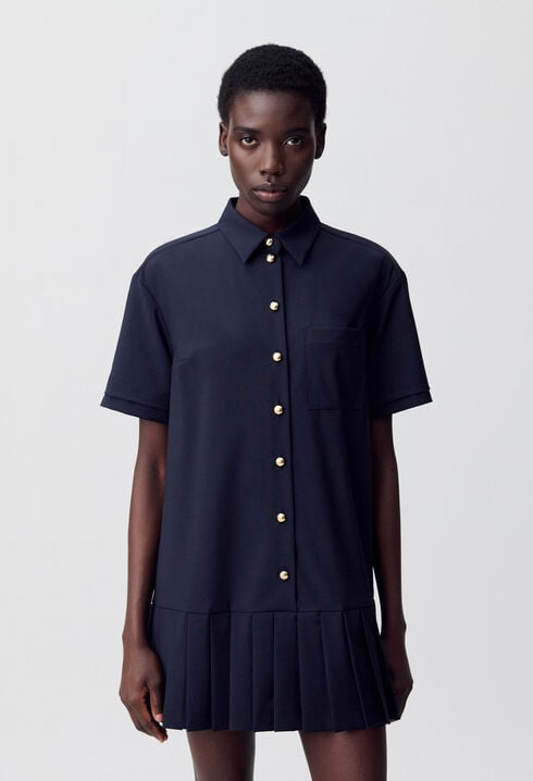 Vestido corto estilo camisa