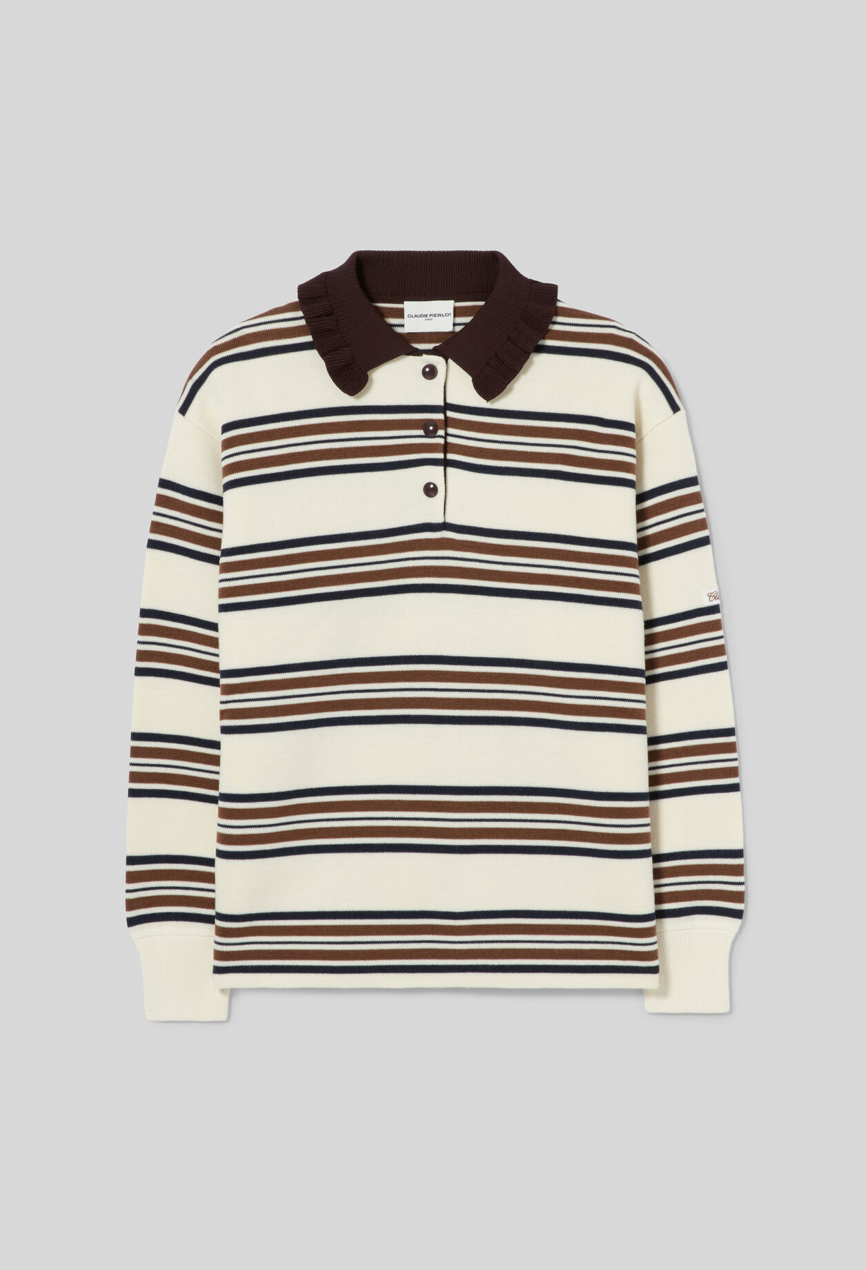 Jersey polo ancho a rayas