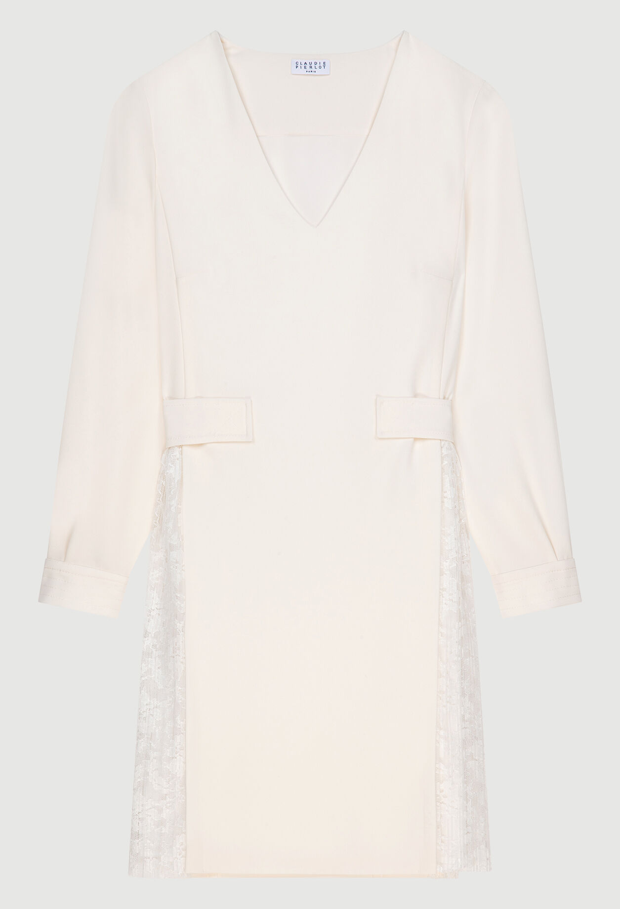 Vestido con insertos de encaje