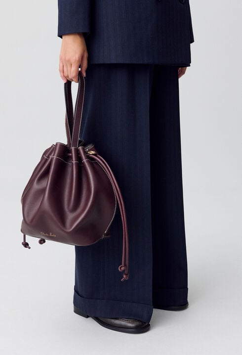 Bolso shopper de cuero liso