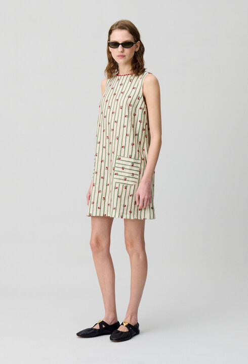 Vestido corto sin mangas