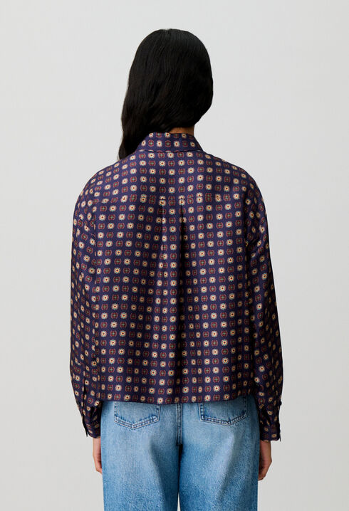 Camisa estampada de seda