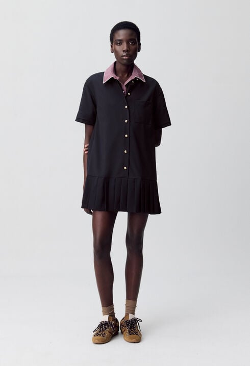 Vestido corto estilo camisa