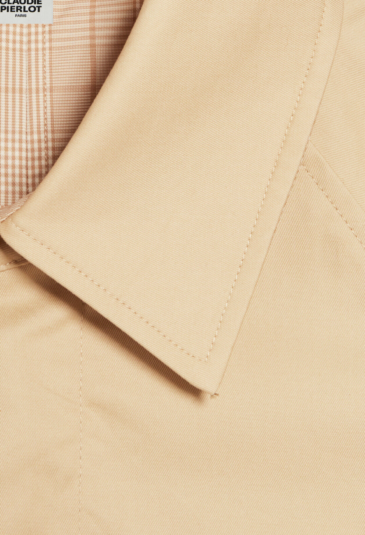 Abrigo reversible beige de largo medio