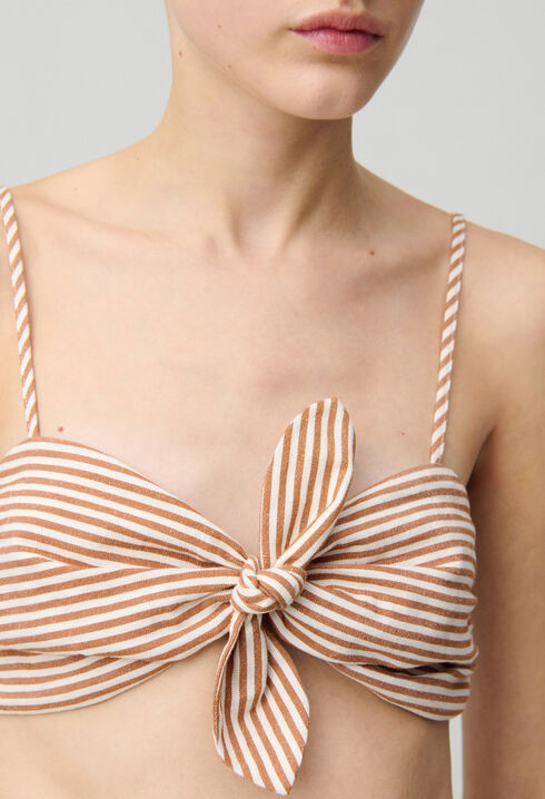 Top bandeau a rayas