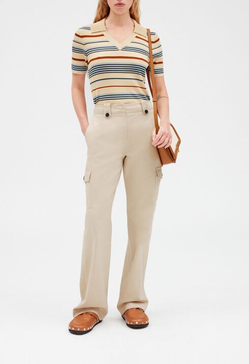 Pantalón cargo beige