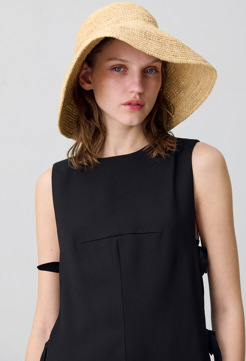 Sombrero raphia con cinta