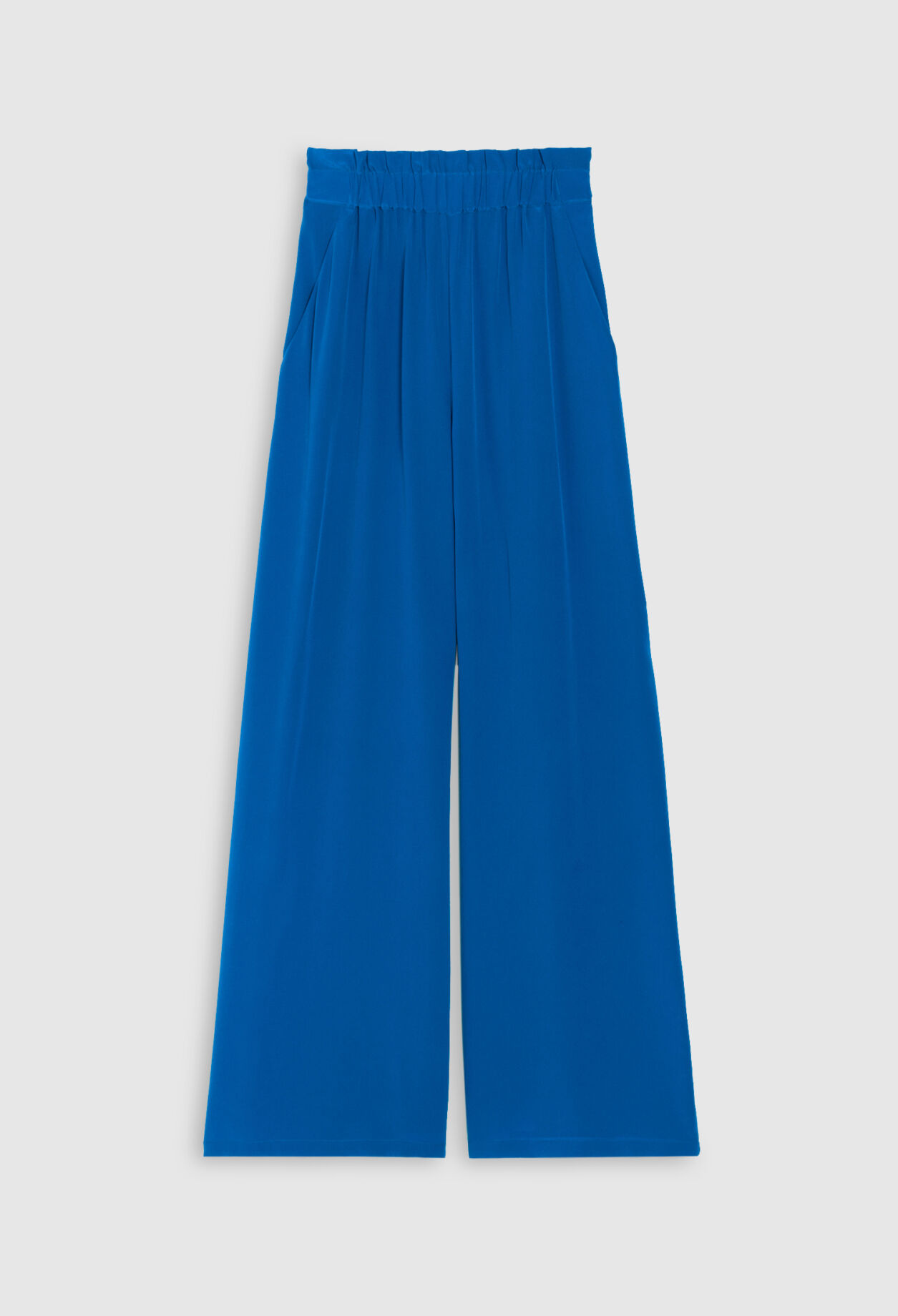 Pantalón de seda azul