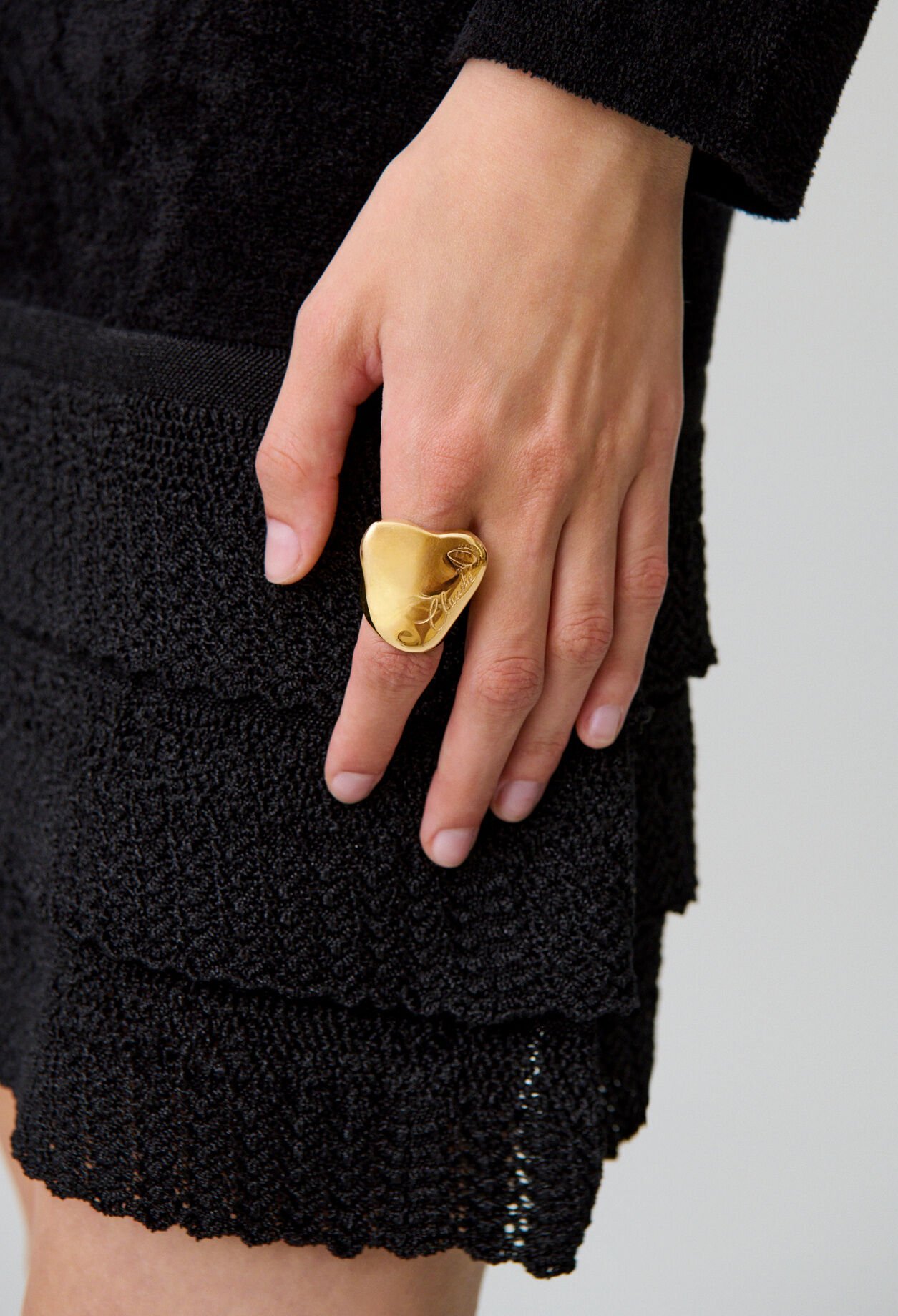 Anillo de sello en forma de corazón