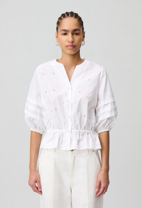 Camisa elástica bordada