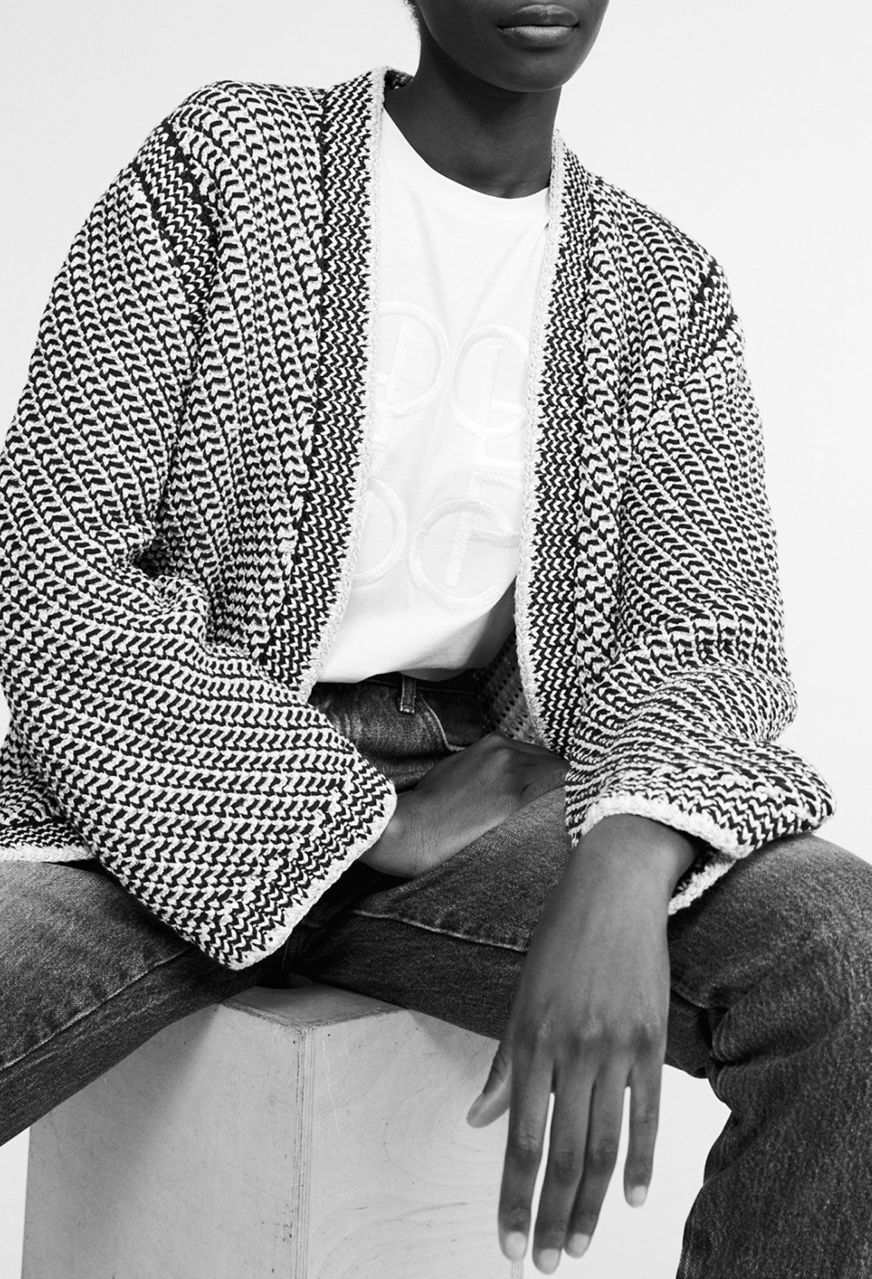 Cardigan oversize de algodón bio