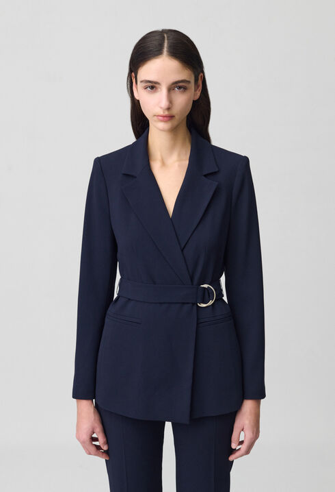Chaqueta sastre lisa entallada 