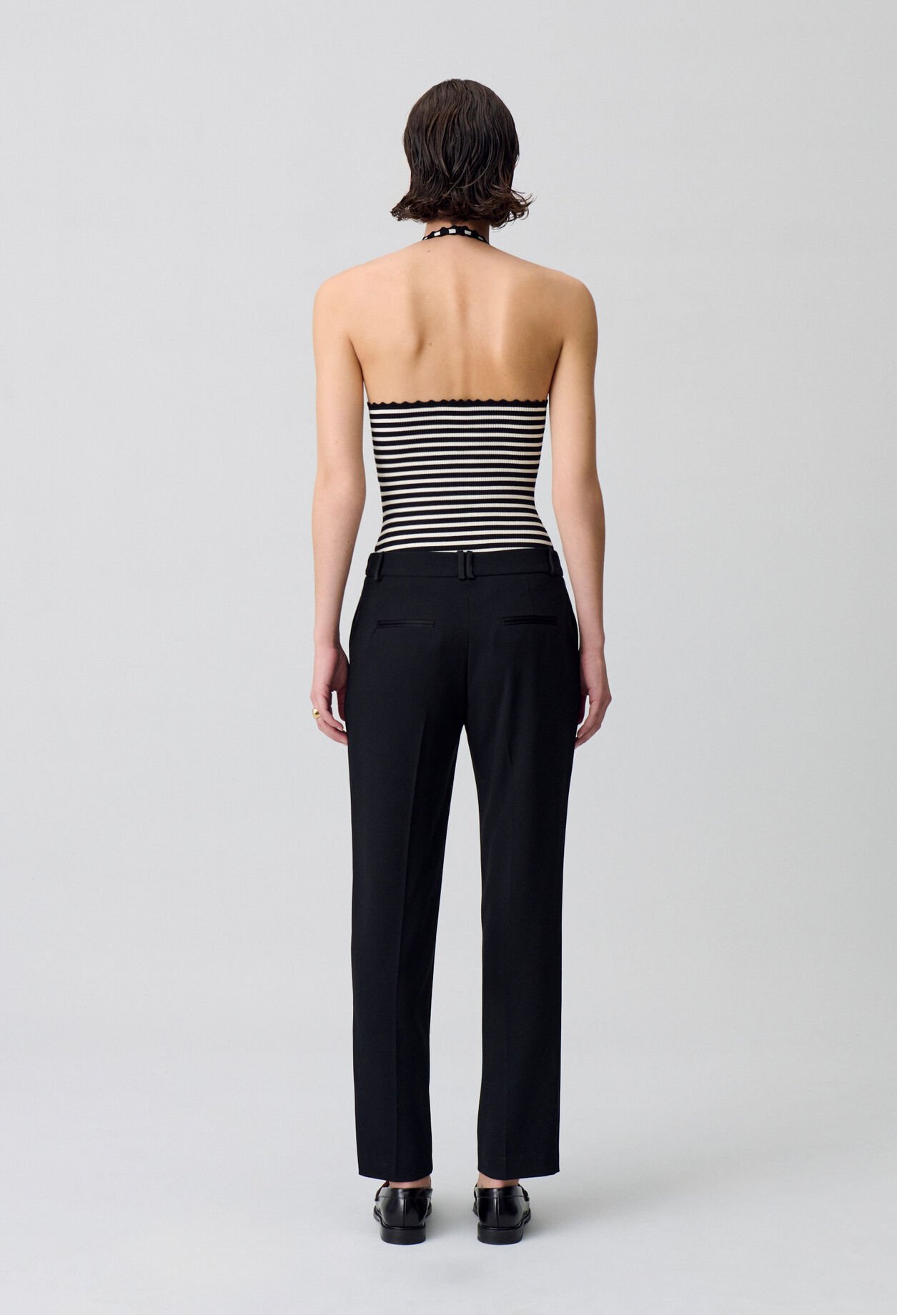 Pantalones de traje liso