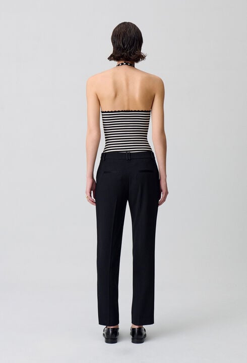 Pantalones de traje liso