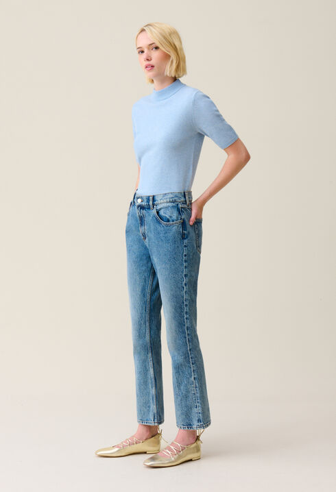 Vaqueros Louis flare denim claro