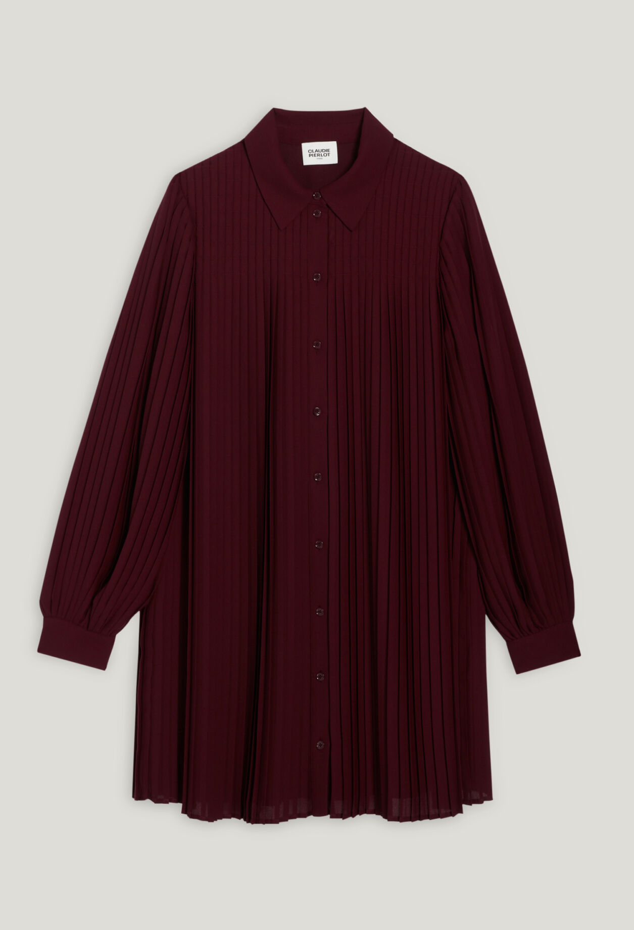 Vestido corto plisado