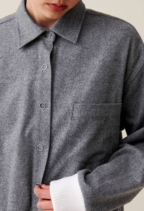 Sobrecamisa oversize gris